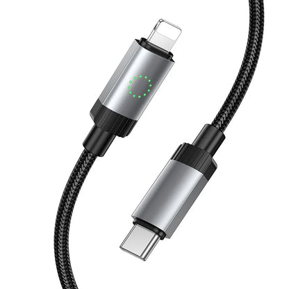 USB-C til Lightning data- og opladningskabel HOCO X117, 27W, 1m, sort