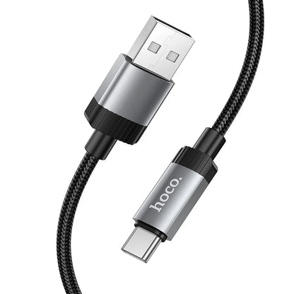 Data- og opladningskabel USB-A - USB-C HOCO X117, 60W, 1m, Sort