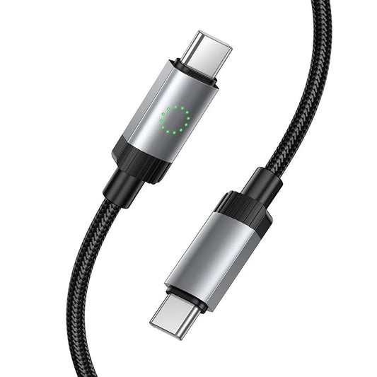 USB-C Data- og Opladningskabel - USB-C HOCO X117, 60W, 1m, Sort