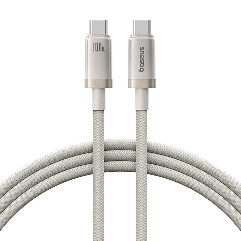 Data- og opladningskabel USB-C - USB-C Baseus Titanium, 100W, 1m, Sølv P10378100G21-00