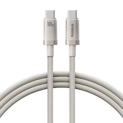 Data- og opladningskabel USB-C - USB-C Baseus Titanium, 100W, 1m, Sølv P10378100G21-00