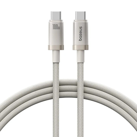 Data- og opladningskabel USB-C - USB-C Baseus Titanium, 100W, 1m, Sølv P10378100G21-00