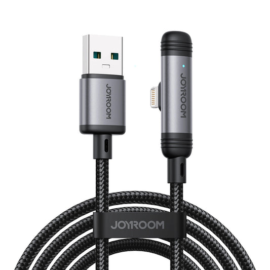 Data- og opladningskabel USB-A - Lightning Joyroom S-A56 EnjoyX Angled, 18W, 1.2m, Sort