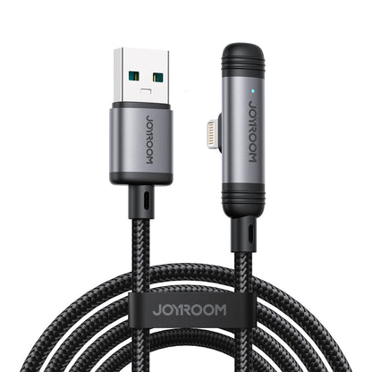 Data- og opladningskabel USB-A - USB-C Joyroom S-A56 EnjoyX Angled, 20W, 1,2 m, Sort