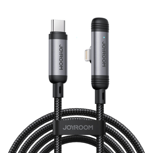 USB-C - Lightning Joyroom S-A56 EnjoyX Angled data- og opladerkabel, 30W, 1.2m, Sort