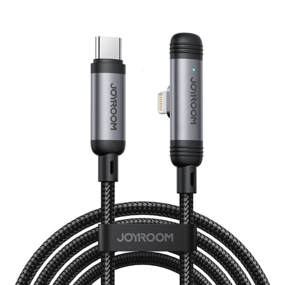 USB-C - Lightning Joyroom S-A56 EnjoyX Angled data- og opladerkabel, 30W, 1.2m, Sort