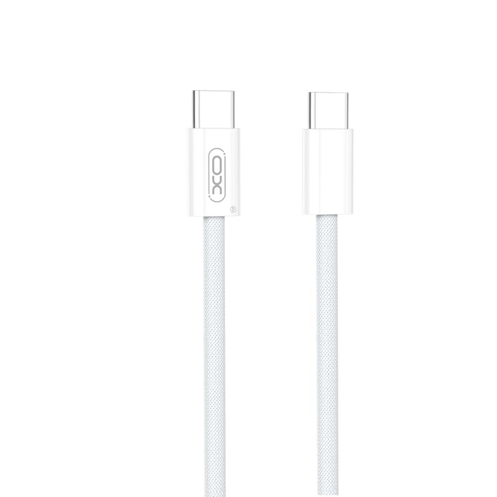 Data- og opladningskabel USB-C - USB-C XO Design NB-Q260B, 60W, 1,5m, Hvid