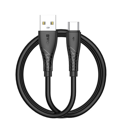Data- og opladningskabel USB-A - USB-C BWOO BO-X318C, 27W, 1m, Sort