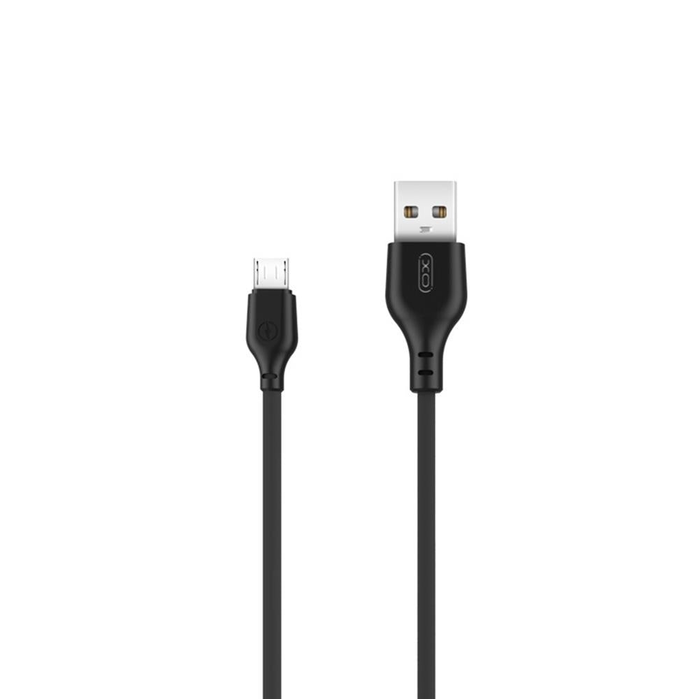 Data- og opladningskabel USB-A - microUSB XO Design NB103, 18W, 1m, Sort