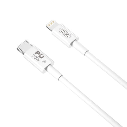 Data- og opladningskabel USB-C - Lightning XO Design NB-Q189B, 20W, 2m, Hvid