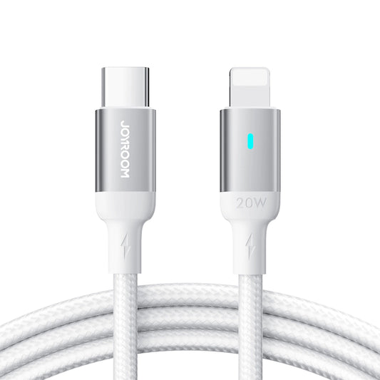 Data- og opladningskabel USB-C - Lightning Joyroom S-A10, 20W, 1.2m, Hvid
