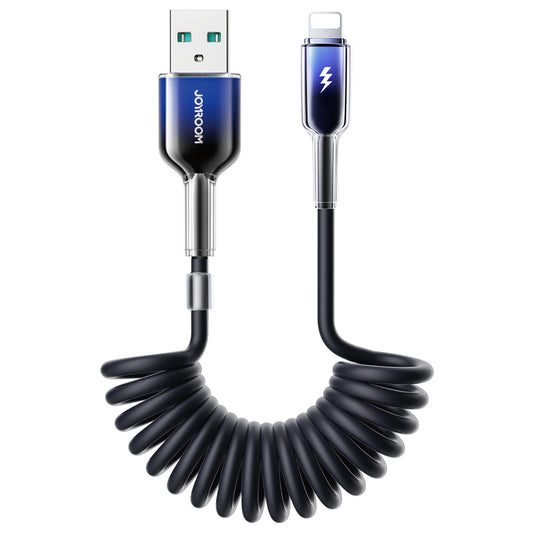 Data- og opladningskabel USB-A - Lightning Joyroom S-A43 Crystal, 18W, 1,5m, Sort