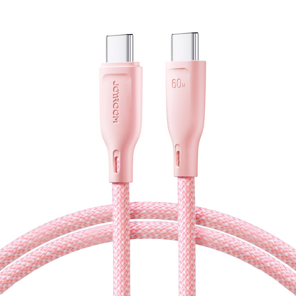 USB-C data- og opladningskabel - USB-C Joyroom S-A34, 60W, 1m, Pink