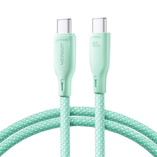 USB-C data- og opladningskabel - USB-C Joyroom S-A34, 60W, 1m, Grøn