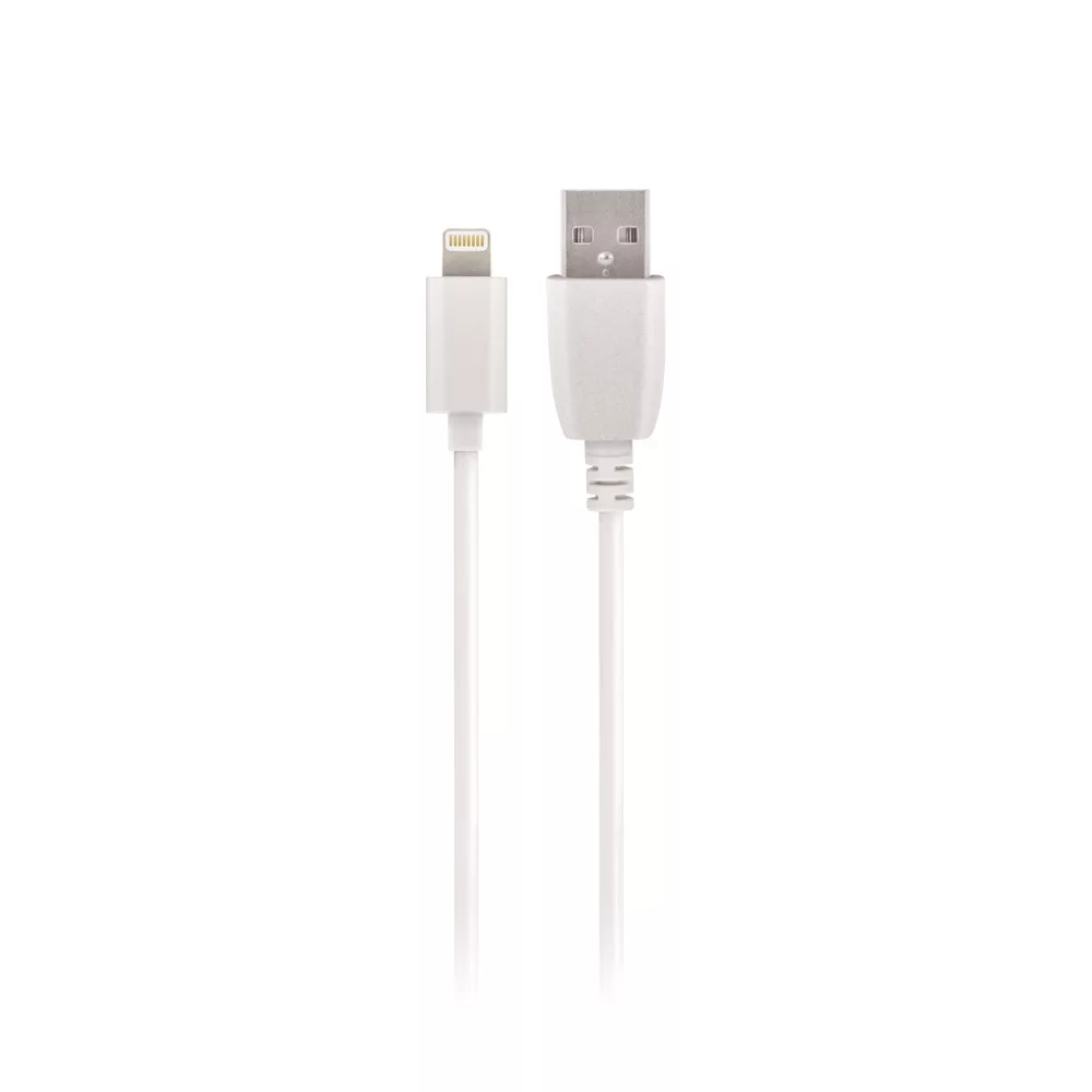 Data- og opladningskabel USB-A - Lightning MaXlife, 5W, 1m, Hvid