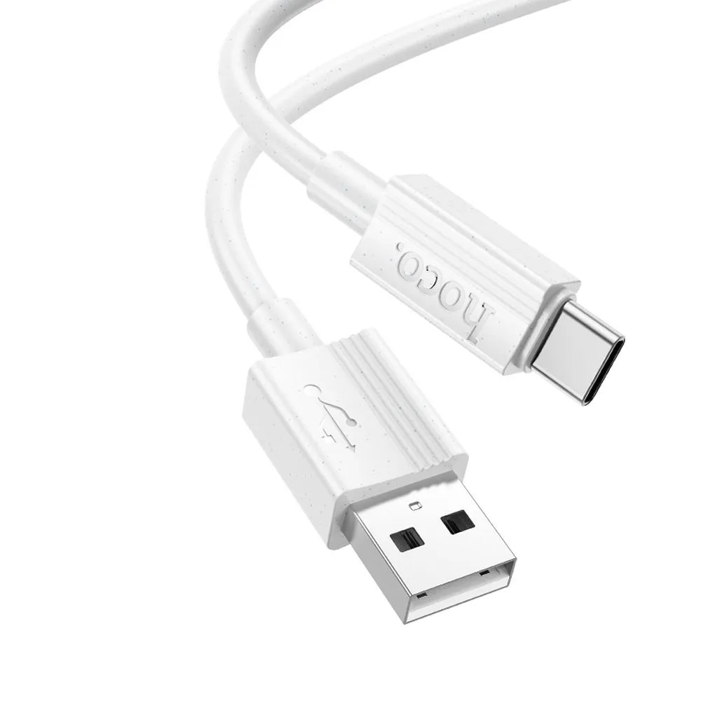 Data- og opladningskabel USB-A - USB-C HOCO X107, 18W, 1m, Hvid