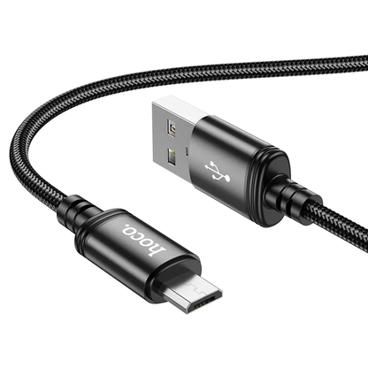 Data- og opladningskabel USB-A - microUSB HOCO X89, 18W, 1m, Sort