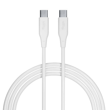 USB-C Data- og Opladningskabel - USB-C Allity. AUC-02, 100W, 2m, Hvid