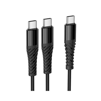 USB-C Charging Cable - 2 x USB-C HOCO X123, 10W, 1m, Black