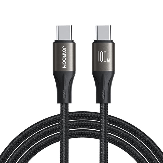 USB-C Data- og Opladningskabel - USB-C Joyroom S-A25 Light-Speed, 100W, 1.2m, Sort