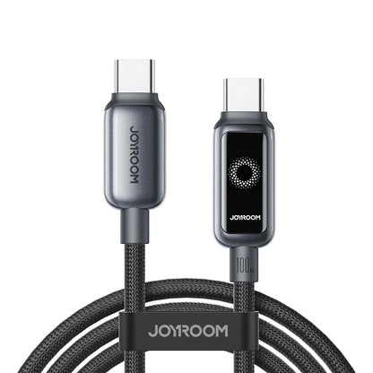 USB-C data- og opladningskabel - USB-C Joyroom S-A55 StarFlight Display, 100W, 1.2m, Sort