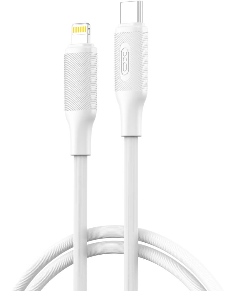 Data- og opladningskabel USB-C - Lightning XO Design NB-Q265A, 27W, 1m, Hvid