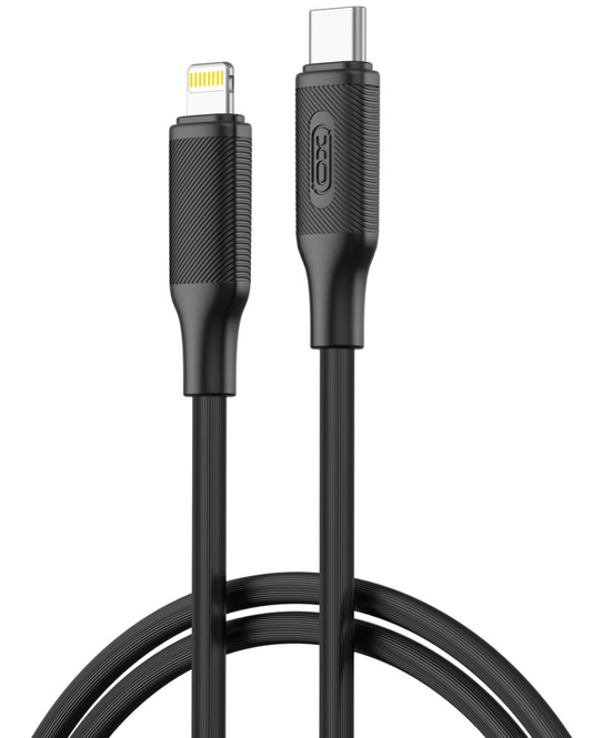 USB-C - Lightning Data og Opladningskabel XO Design NB-Q265A, 27W, 1m, Sort