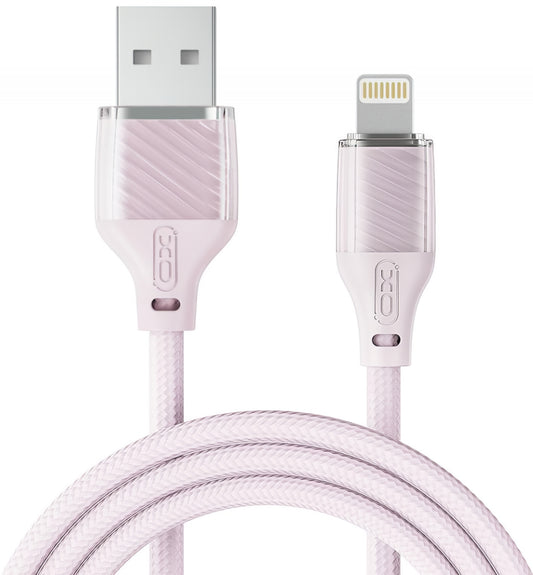 Data- og opladningskabel USB-A - Lightning XO Design NB291, 18W, 1m, Pink