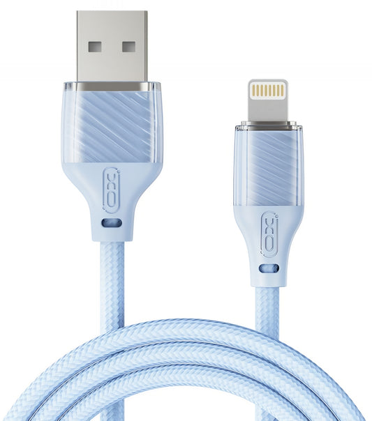 Data- og opladningskabel USB-A - Lightning XO Design NB291, 18W, 1m, Blå