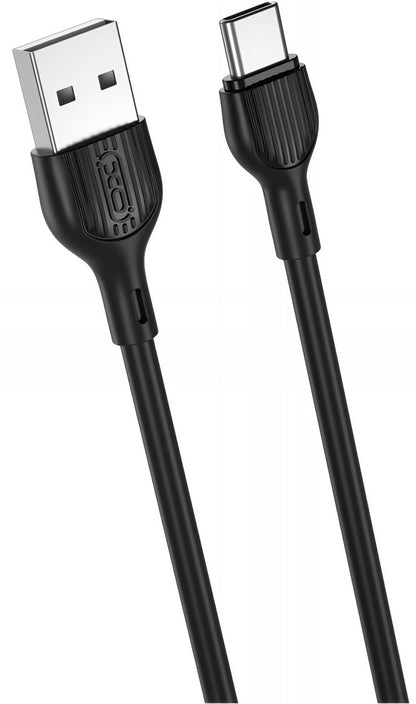USB-A - USB-C data- og opladningskabel XO Design NB200, 10W, 1m, Sort