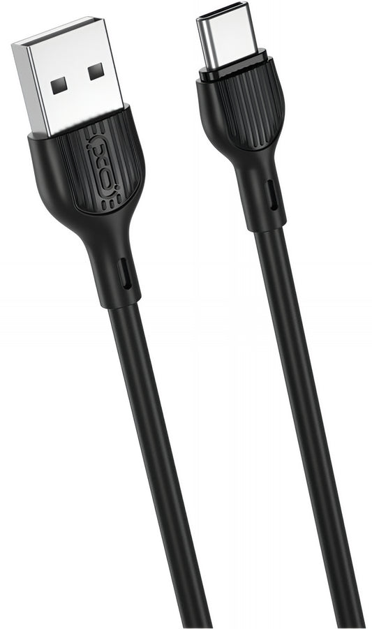 USB-A - USB-C data- og opladningskabel XO Design NB200, 10W, 1m, Sort