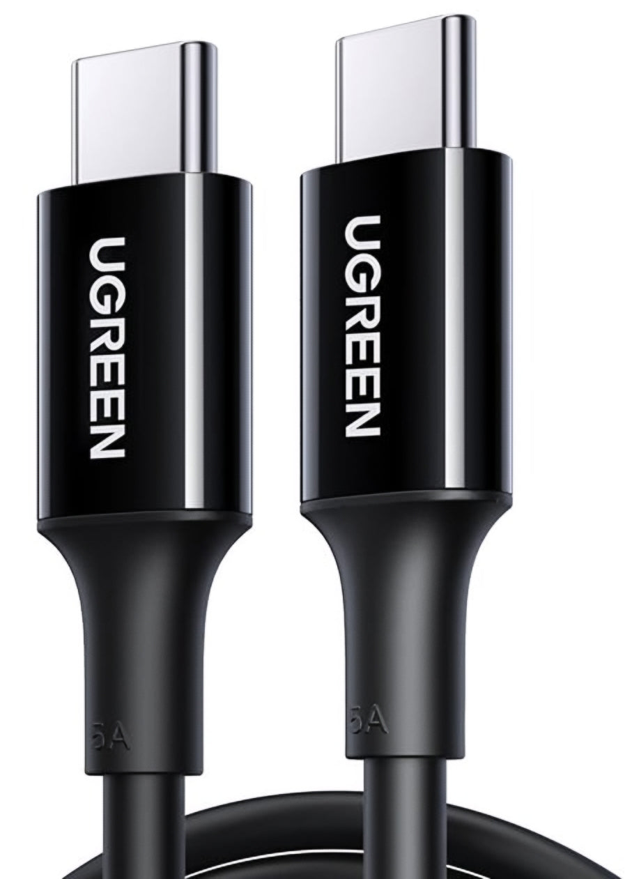 USB-C Data- og Opladningskabel - USB-C UGREEN US300, 100W, 2m, Sort