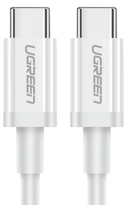 USB-C Data- og Opladningskabel - USB-C UGREEN US264, 60W, 0,5m, Hvid