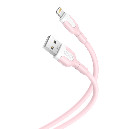 Data- og opladningskabel USB-A - Lightning XO Design NB212, 18W, 1m, Pink
