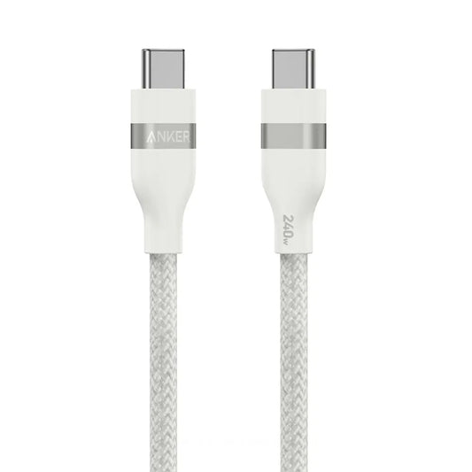 USB-C Data- og Opladningskabel - USB-C Anker, 240W, 0.9m, Hvid A82E2H21