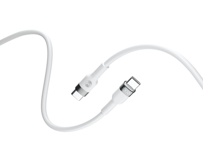 USB-C Data- og Opladningskabel - USB-C Forever Flexible, 100W, 2m, Hvid
