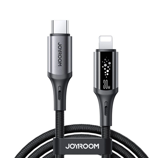 Data- og opladningskabel USB-C - Lightning Joyroom S-A60 StarTalk, 30W, 1.2m, Sort