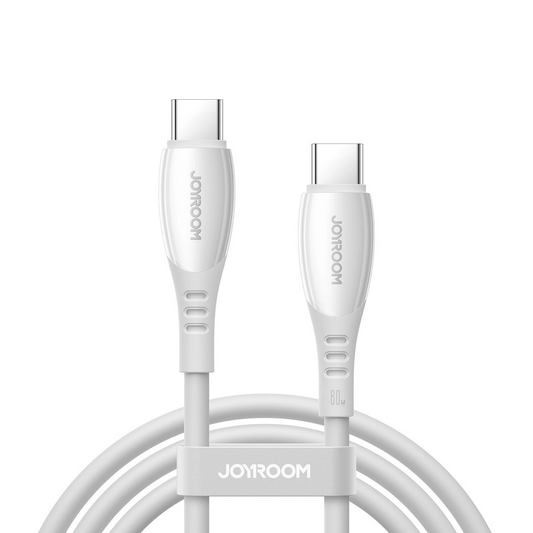 USB-C Data- og Opladningskabel - USB-C Joyroom S-A59 Vibrant, 60W, 1.2m, Hvid