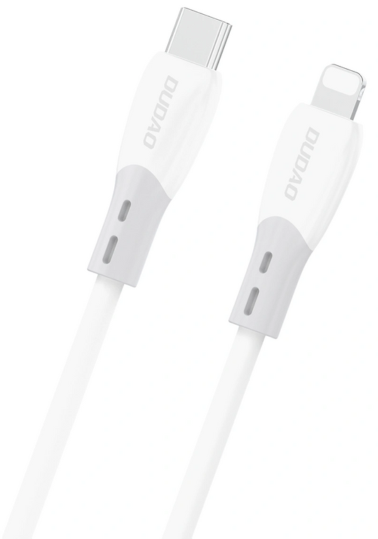 USB-C - Lightning Dudao L25SX data- og opladningskabel, 30W, 1m, Hvid