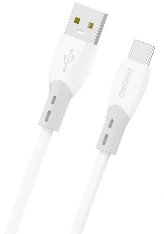 USB-A - USB-C data- og opladningskabel Dudao L25ST, 100W, 1m, Hvid