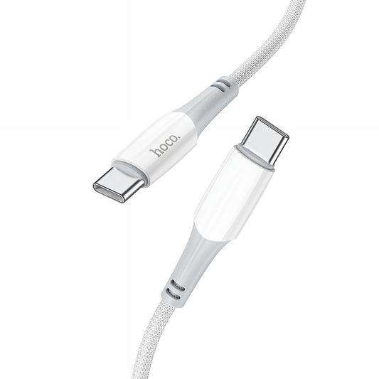 Data- og opladningskabel USB-C - USB-C HOCO X70, 60W, 1m, Hvid