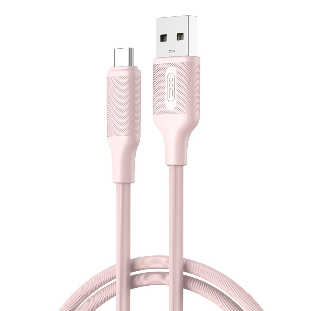 Data- og opladningskabel USB-A - USB-C XO Design NB265, 18W, 1m, Pink