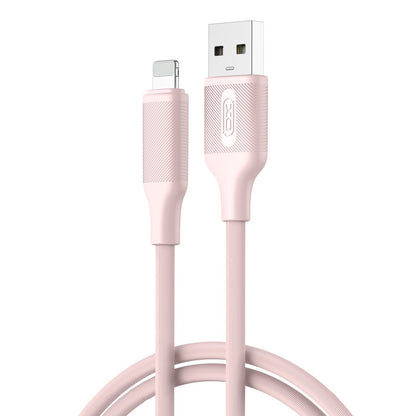 Data- og opladningskabel USB-A - Lightning XO Design NB265, 12W, 1m, Pink