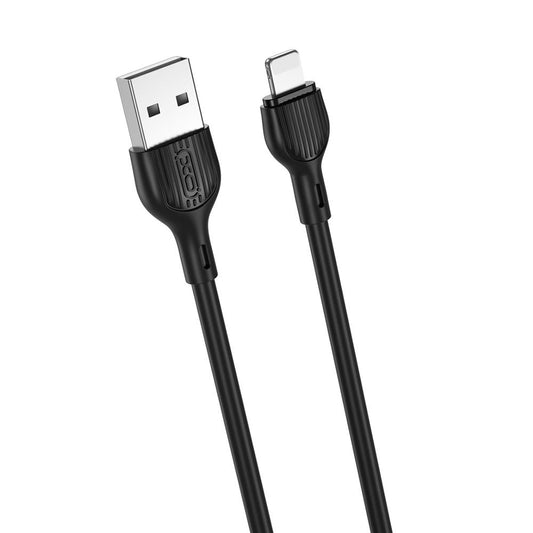 Data- og opladningskabel USB-A - Lightning XO Design NB200, 10W, 2m, Sort