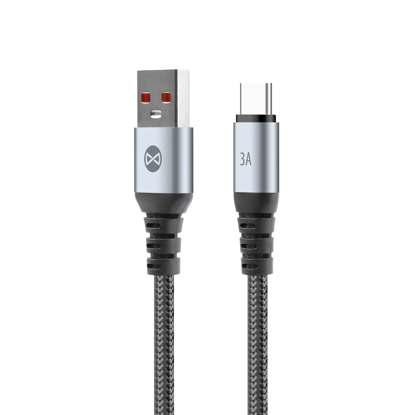 Data- og opladningskabel USB-A - USB-C Forever Braix, 18W, 1m, Sort