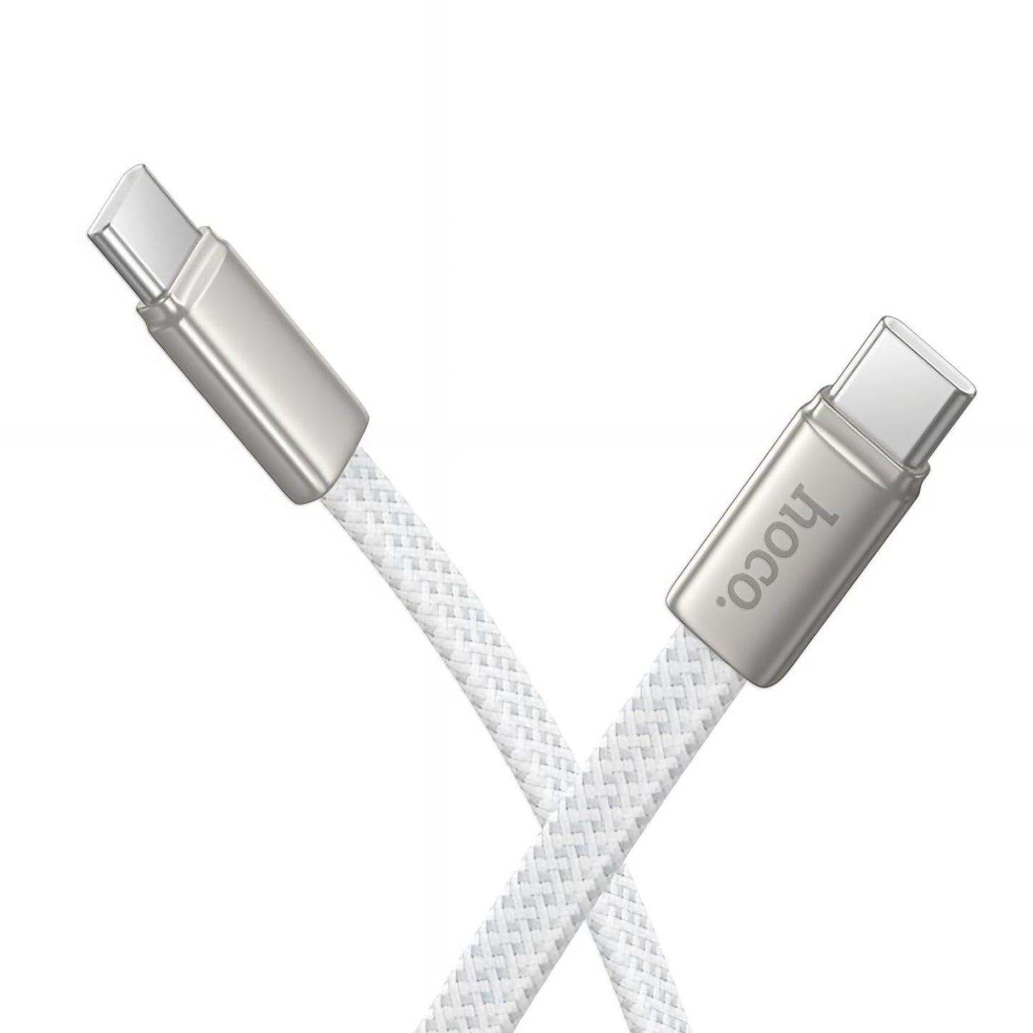 USB-C data- og opladningskabel - USB-C HOCO X125, 60W, 1m, Hvid