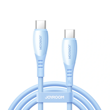 Data- og opladningskabel USB-C - USB-C Joyroom S-A59 Vibrant, 60W, 1.2m, Blå