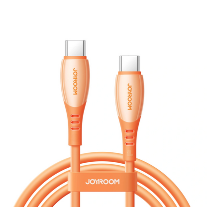 Data- og opladningskabel USB-C - USB-C Joyroom S-A59 Vibrant, 60W, 1.2m, Orange