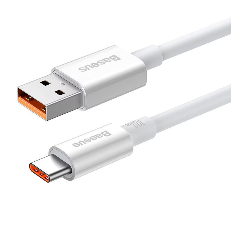 Data- og opladningskabel USB-A - USB-C Baseus Superior Series, 100W, 1m, Hvid P10320102214-01