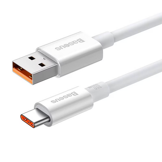 Data- og opladningskabel USB-A - USB-C Baseus Superior Series, 100W, 1m, Hvid P10320102214-01